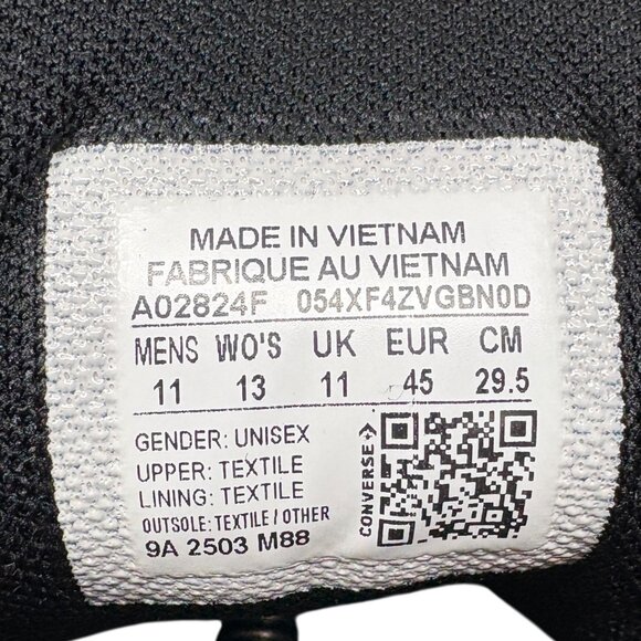 Converse All Star Black Green Trim High Top Shoes Men 11 Women 13 A02824F Retro - Picture 11 of 11